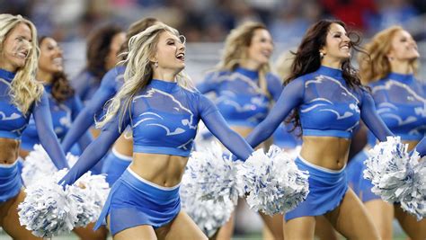 detroit lions cheerleader uniform|detroit lions cheerleaders swimsuit.